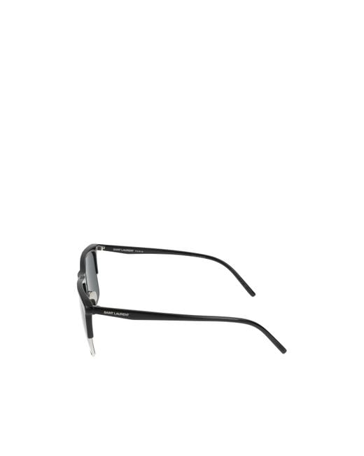 Saint Laurent White Eyewear Rectangle-Frame Sunglasses for men
