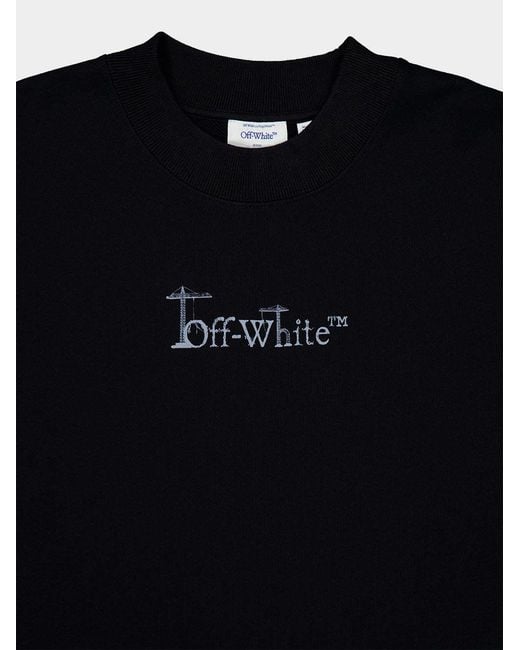 Off-White c/o Virgil Abloh Blue Long-Sleeve Sweatshirt for men