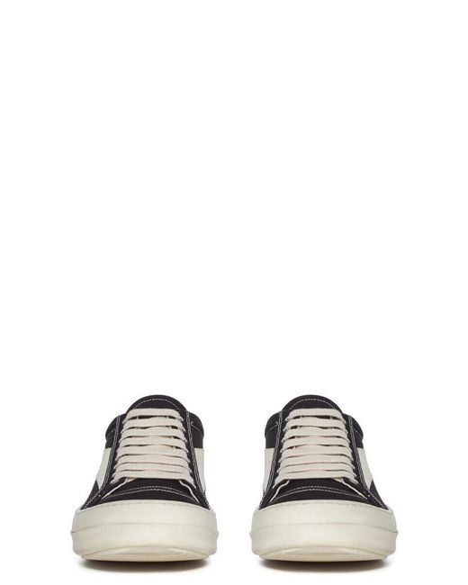 Rick Owens Black Denim Vintage Sneakers