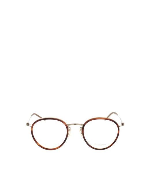 Oliver Peoples Metallic Oval Frame Glasses