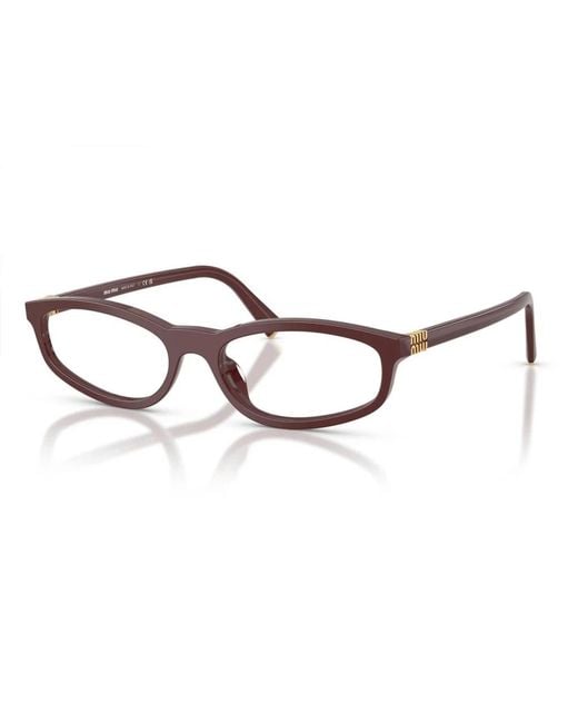 Miu Miu White Eyewear Oval Frame Glasses