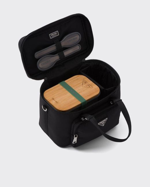Prada Black Re-Nylon Picnic Bag for men