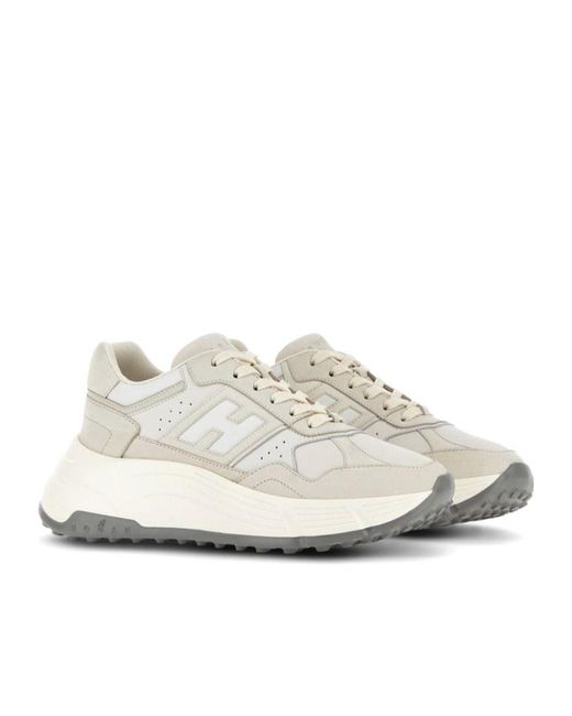 Hogan White H669 Leather Sneakers