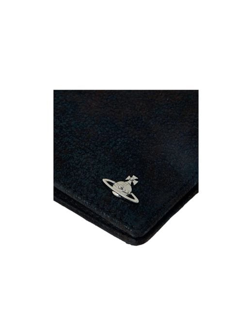 Vivienne Westwood Black Orb Plaque Bi-Fold Wallet