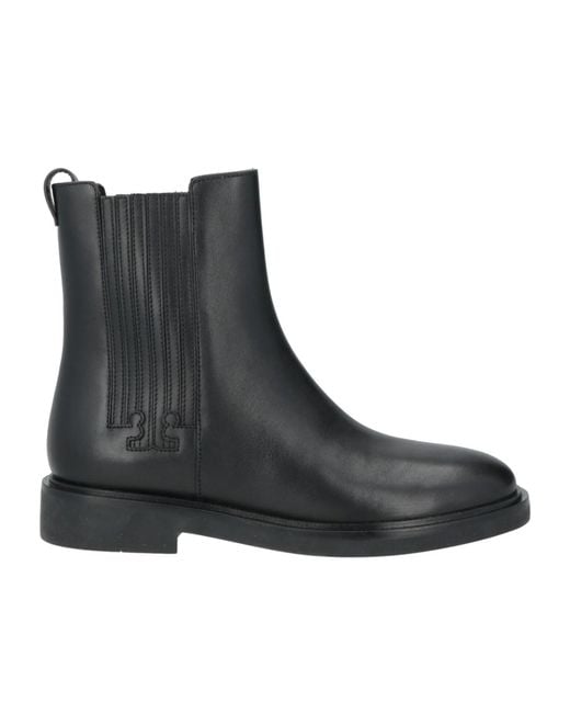 Tory Burch White Minimalist Chelsea Boots