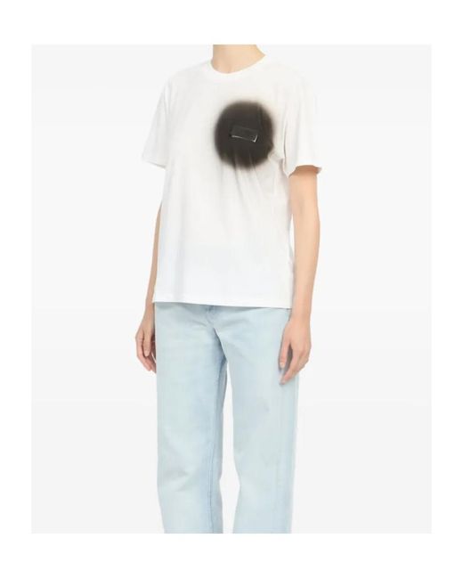 MM6 by Maison Margiela White Spray Paint T-Shirt