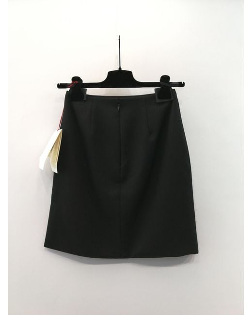 McQueen Black Irregular Hem Skirt