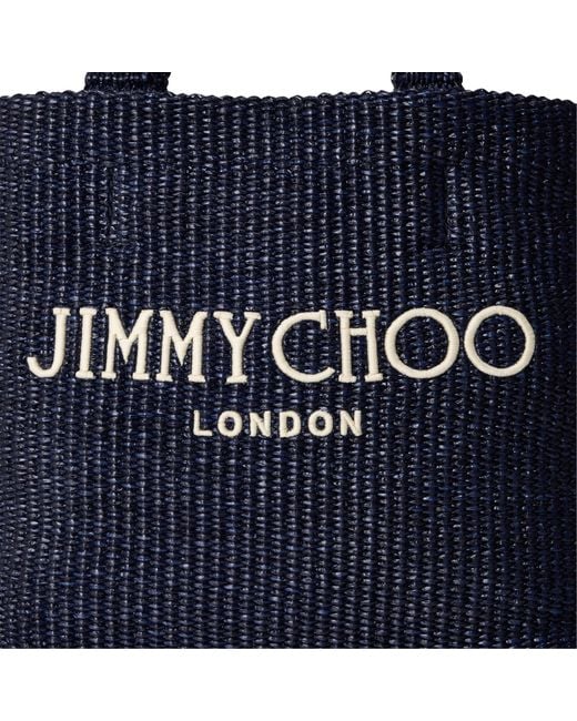 Jimmy Choo Blue Simple Straw Bag