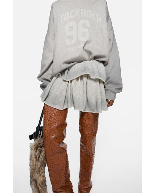 Acne White Drawstring Mini Skirt