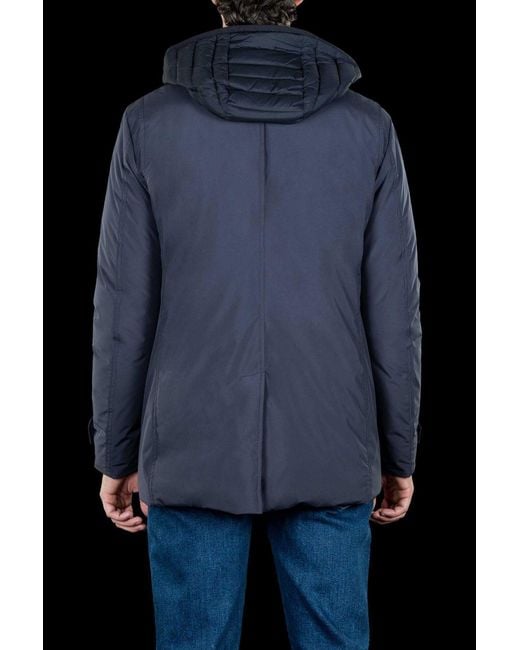 Moorer Blue Long-Sleeved Coat for men