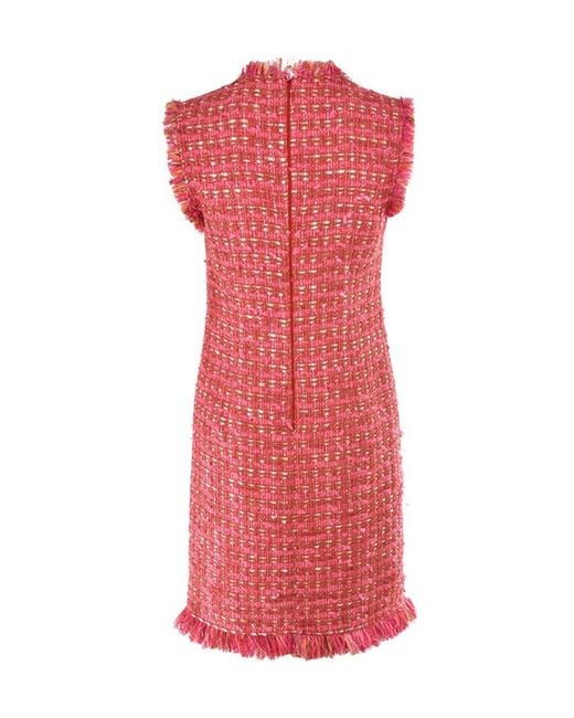 Moschino Pink Round-Necked Sleeveless Dress
