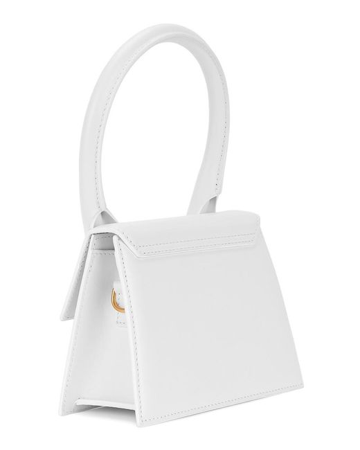Jacquemus White Le Chiquito Moyen Leather Shoulder Bag