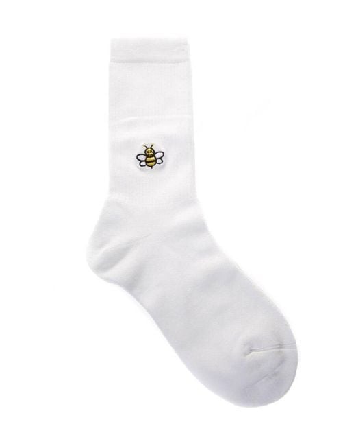 Dior White Knitted Socks for men