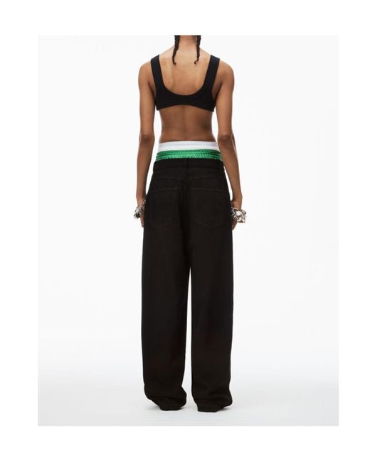 Alexander Wang Black Stacked Draped Jeans
