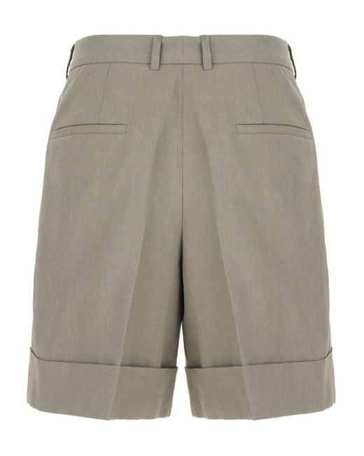 Jil Sander Gray Linen Shorts
