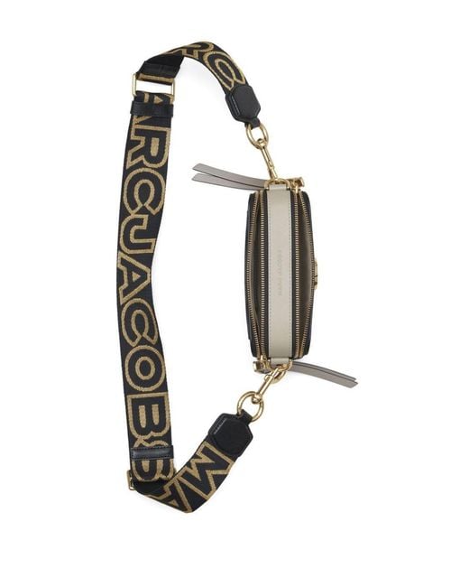 Marc Jacobs Gray The Snapshot Logo Plaque Crossbody Bag