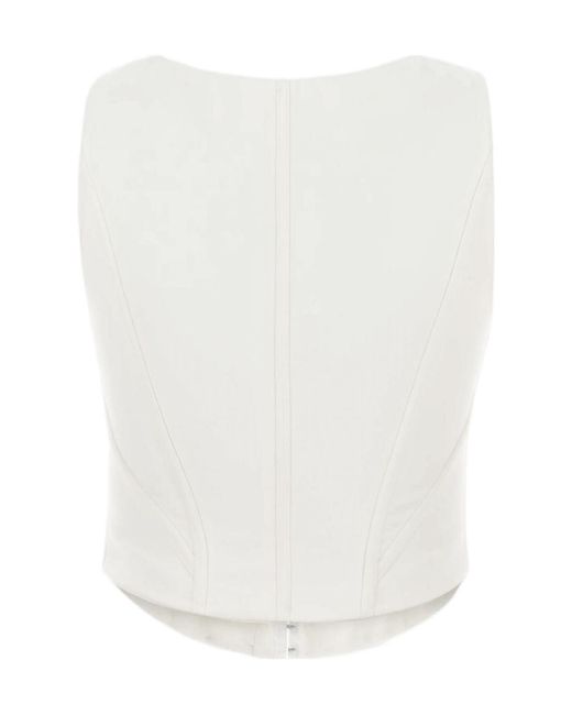 GIUSEPPE DI MORABITO White Structured Bustier Top