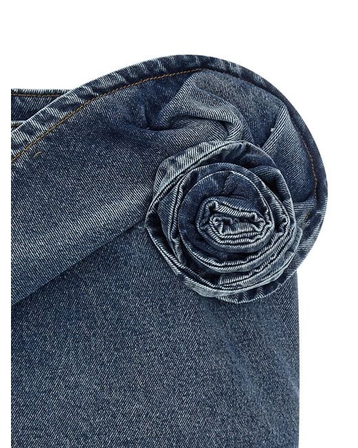 Magda Butrym Blue Denim Mini Skirt