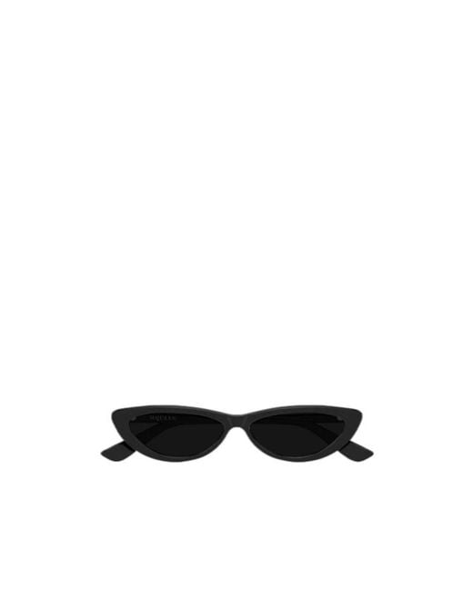 McQueen White Eyewear Cat-Eye Frame Sunglasses