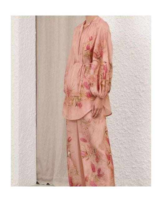 Zimmermann Pink Cascadian Tunic Top
