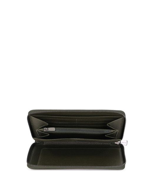 Dolce & Gabbana Green Logo Details Wallet