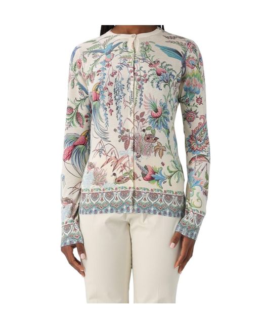 Etro Multicolor Floral-Patterned Cardigan