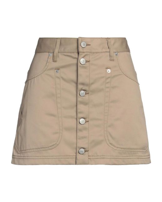DIESEL Natural Solid-Colored Flare Skirt