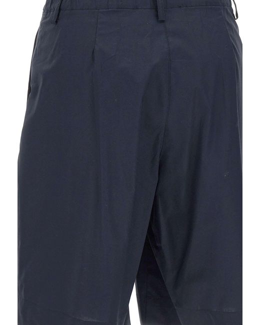 Kaos Blue Pleated Bermuda Shorts