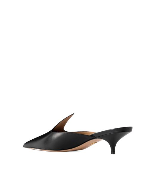 Ferragamo Black Pointed Toe Mules