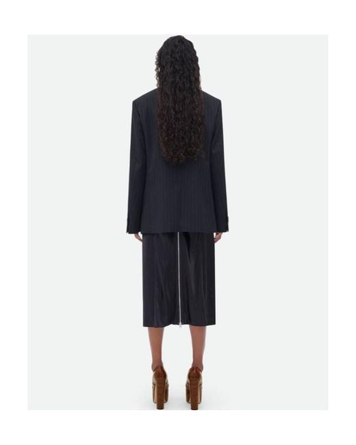 Bottega Veneta Blue Pinstripe Shirt Jacket