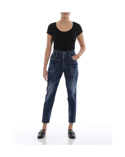 DSquared² Blue High-Waisted Jeans