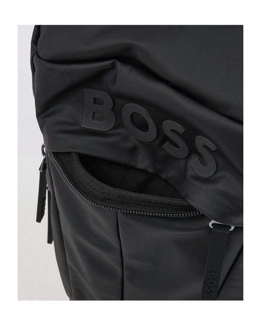 Boss Black Logo-Appliqué Single-Strap Backpack for men