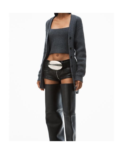 Alexander Wang Gray Pre-Styled Twinset Cardigan