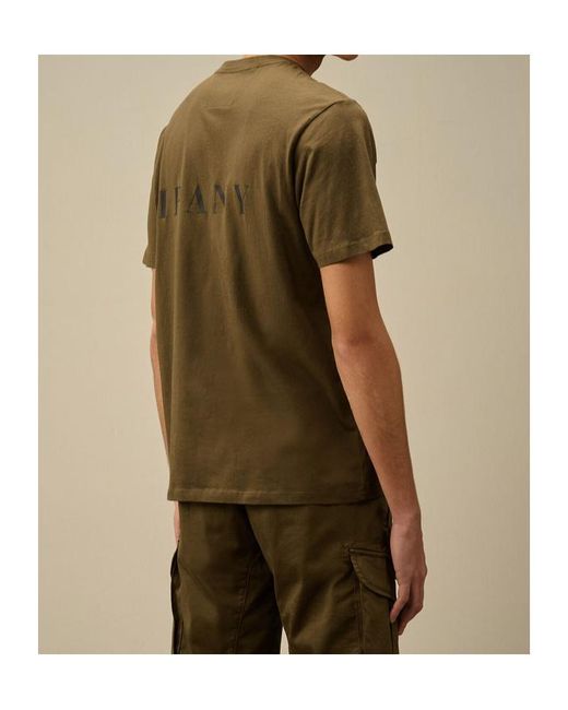 C P Company Green Short-Sleeved T-Shirt for men