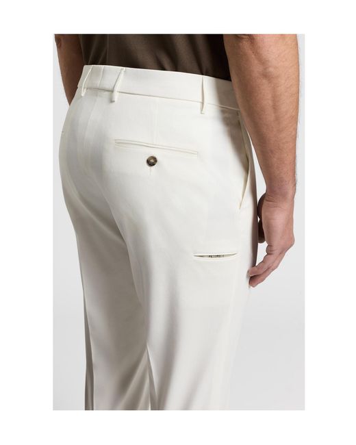 Peserico Gray Pleated Tailored Trousers for men