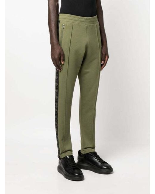 Moschino Green Logo Sweatpants for men