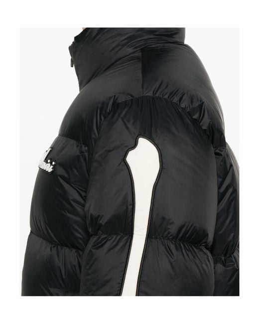 Amiri Black Bones Logo Patch Padded Jacket for men