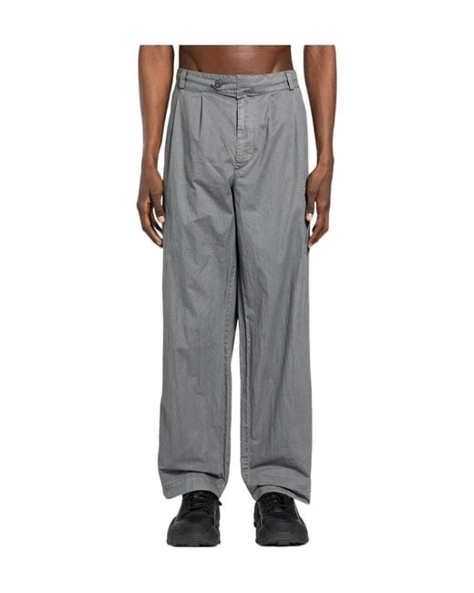 C.P. Company Men's Gray Pleated Cargo Pants