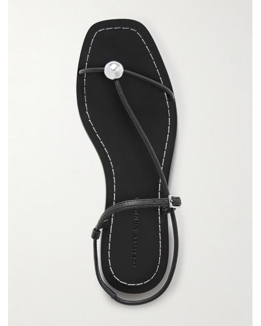 Loeffler Randall White Lara Embellished Leather Sandals