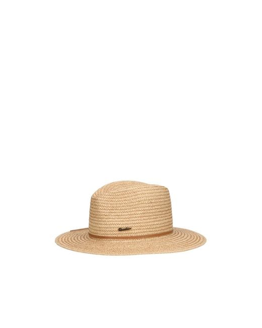 Borsalino Natural Straw Fedora Hat for men