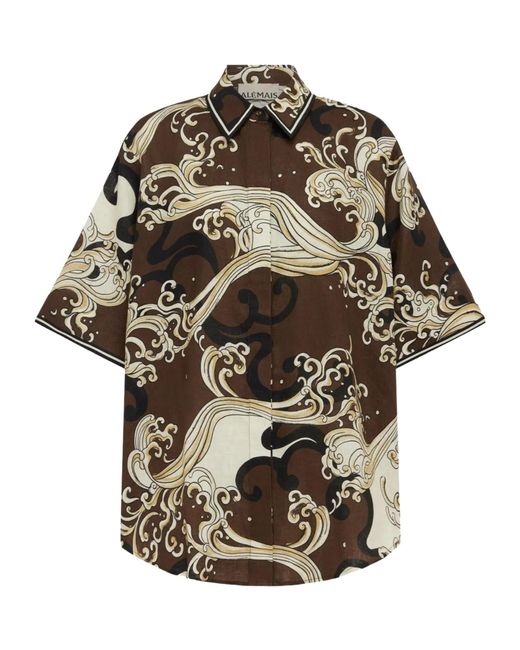 ALÉMAIS Brown Short-Sleeved Shirt