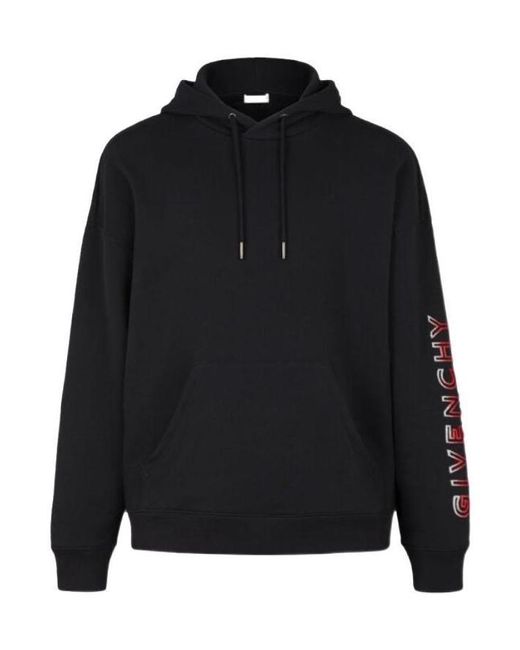 Givenchy Black Gradient Logo Hoodie for men