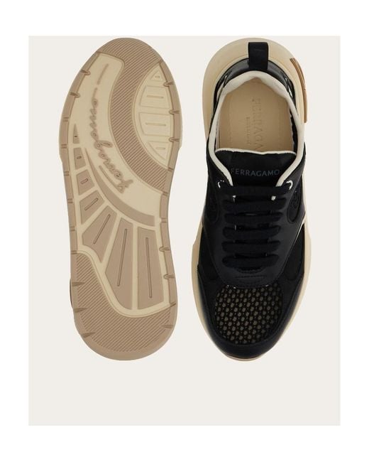 Ferragamo Black Logo Low-Upper Sports Shoes