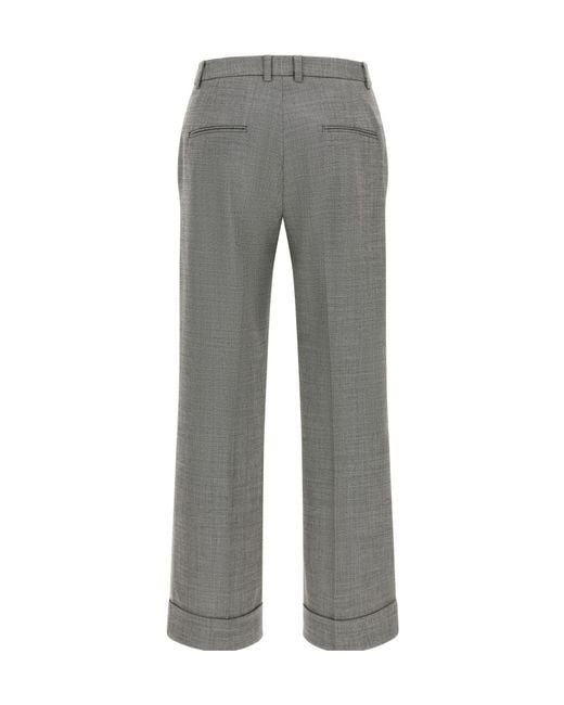 Alberto Biani Gray Charlie Wide-Leg Pants