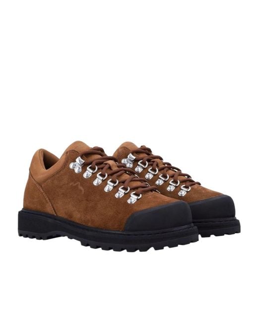Diemme Brown Round-Toe Hiking Sneakers
