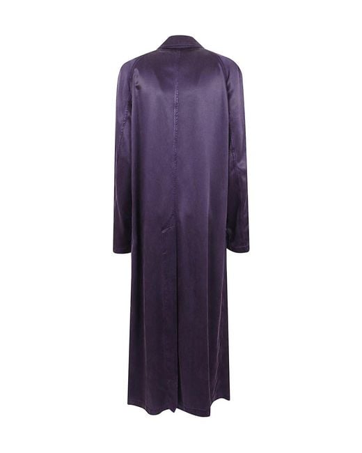 Dries Van Noten Purple Raltonas Long Coat