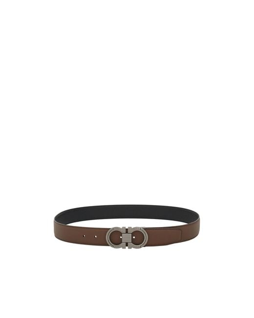 Ferragamo White Double-Sided Adjustable Waist Belt for men