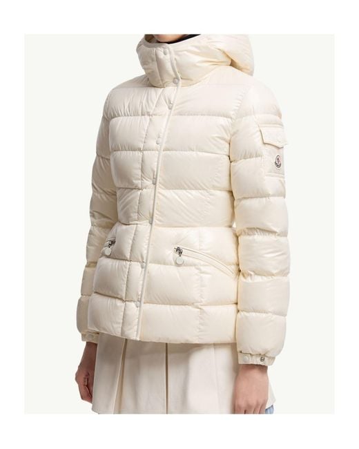 Moncler Natural Barante Hooded Short Down Jacket