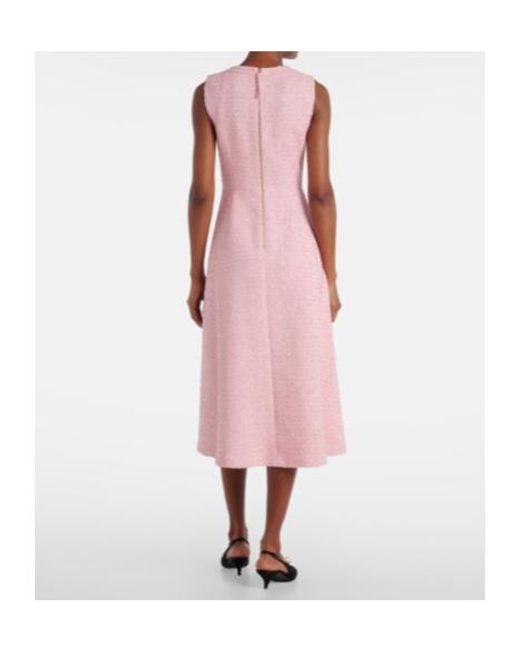 Carolina Herrera Pink Bow-Detail Midi Dress