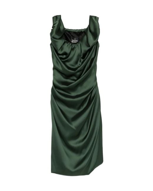 Vivienne Westwood Green Ginnie Amber Draped Dress